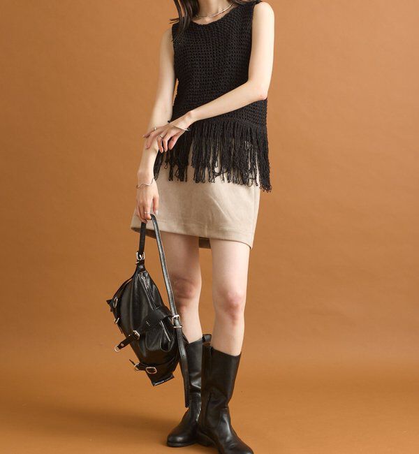  「フェイクスウェードミニスカパン」|スカート|