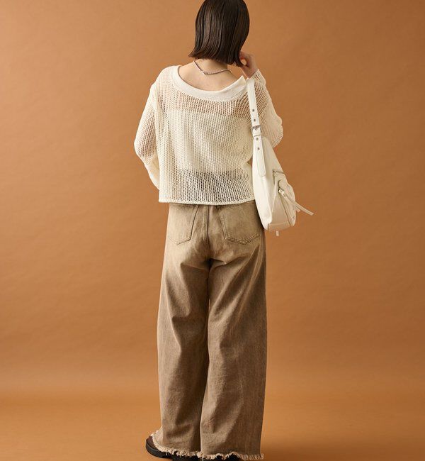  「フリルスリーブメッシュカーデ」|カーディガン|