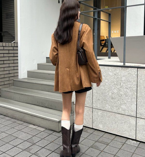  「フェイクスウェードジャケット」|テーラードジャケット|