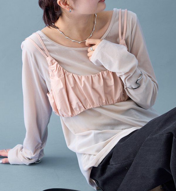  「ギャザービスチェ SETトップス」|Tシャツ・カットソー|