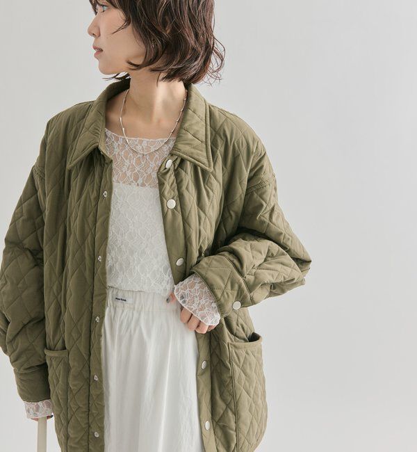  「襟付きキルティングジャケット」|その他|