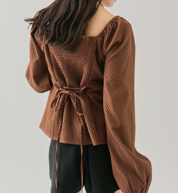  「長袖パフビスチェブラウス」|シャツ・ブラウス|
