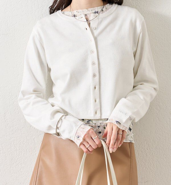  「チビボタン長袖カーディガン」|カーディガン|