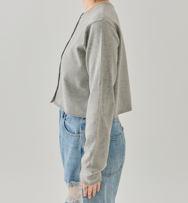  「チビボタン長袖カーディガン」|カーディガン|