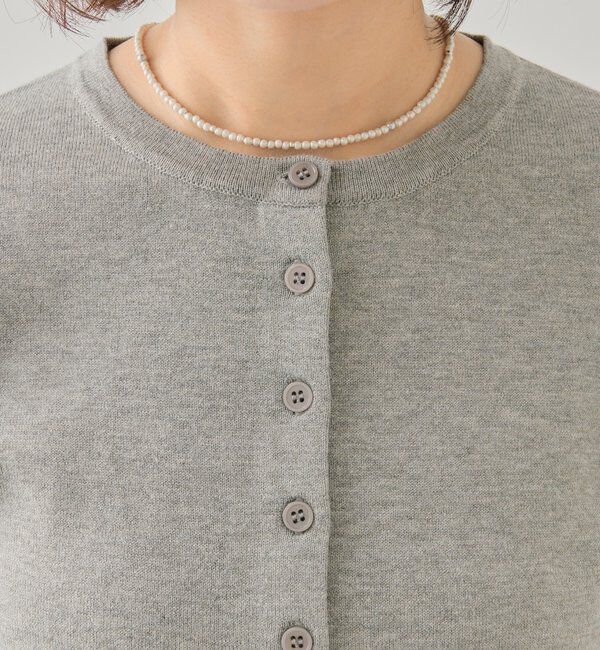  「チビボタン長袖カーディガン」|カーディガン|