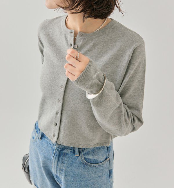  「チビボタン長袖カーディガン」|カーディガン|