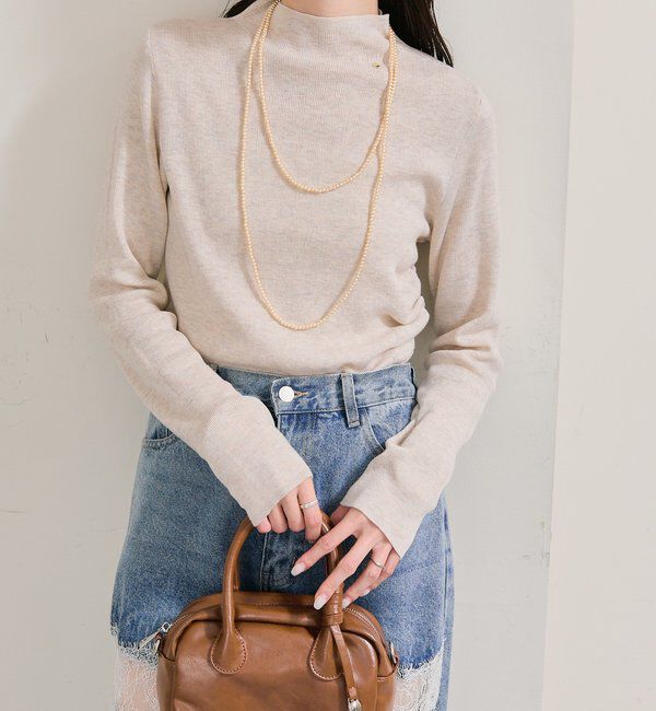  「プレート付きハイネックニット」|ニット・セーター|