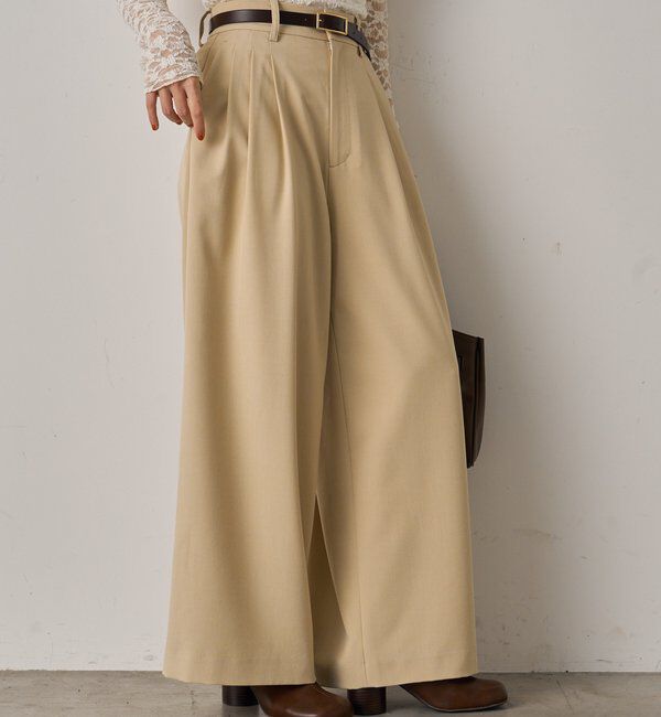  「3タックワイドパンツ」|チノ|