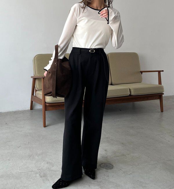  「【前後2WAY】ベロアリンガーTシャツ」|Tシャツ・カットソー|