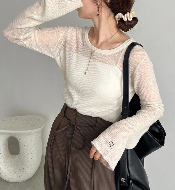  「〈C.L〉カシミアウールフレアスリーブニット」|ニット・セーター|