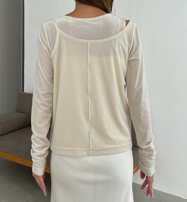  「レイヤードベロアTシャツ」|Tシャツ・カットソー|