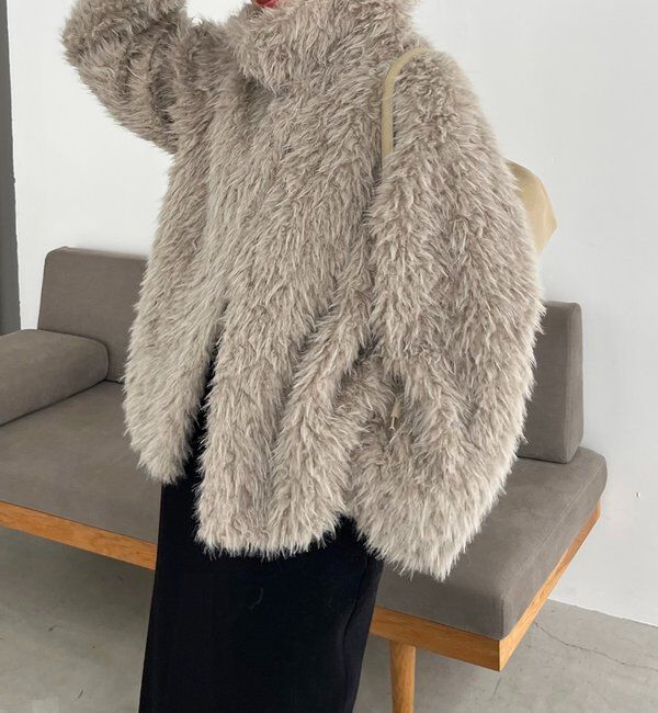  「【サイズ展開あり/軽量】MIXファースタンドカラーコート」|その他|