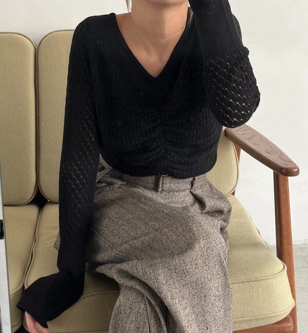  「起毛レースプルオーバー」|ニット・セーター|