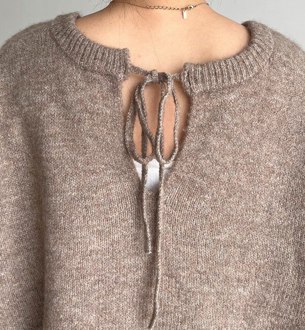  「【前後2WAY】もちふわ2WAYスキッパーニット」|ニット・セーター|