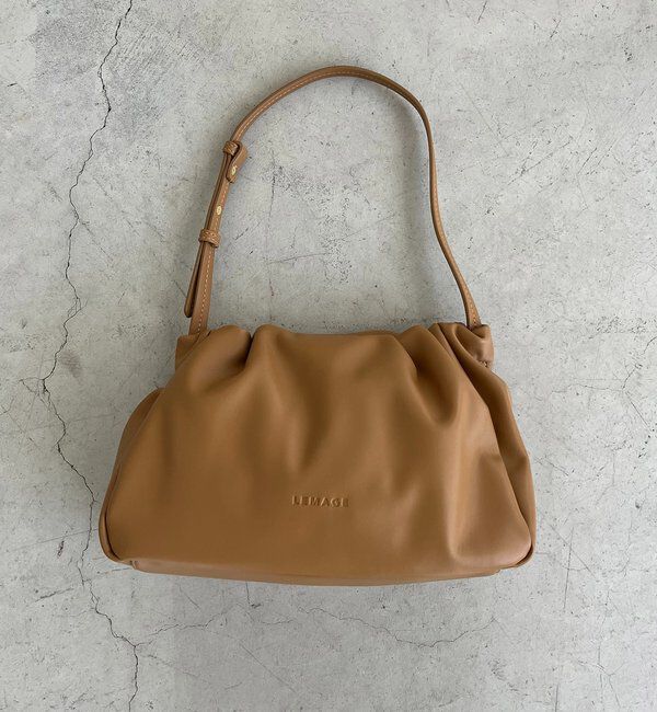  「【新色/ライトベージュ】クラウディギャザーバッグ」|トートバッグ|