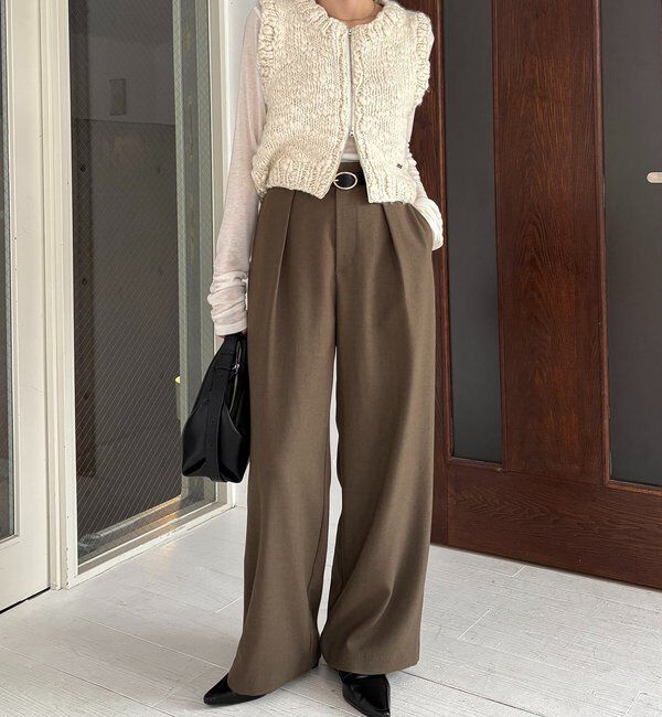  「【低身長サイズあり】アシメベルトSETパンツ」|チノ|