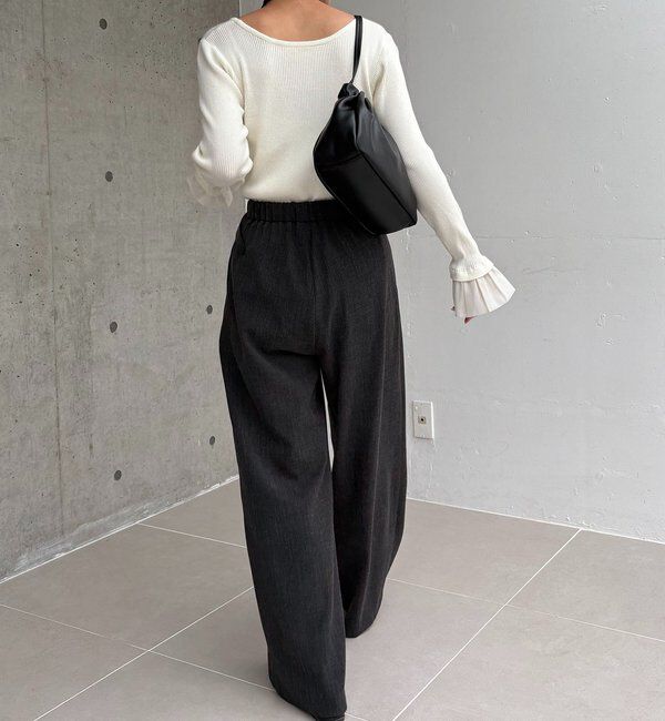  「【低身長サイズあり】アシメベルトSETパンツ」|チノ|