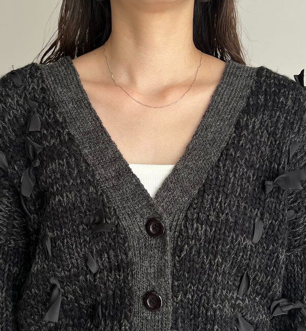  「リボンニットカーディガン」|カーディガン|