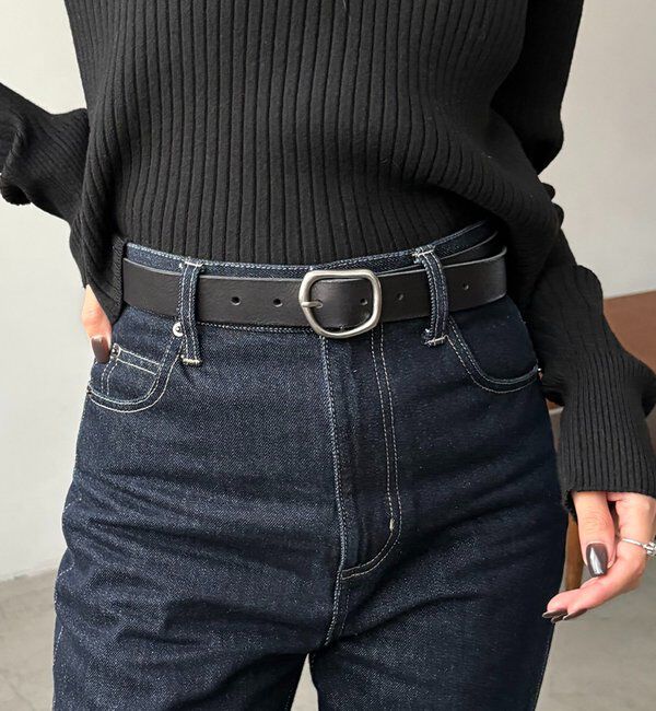  「ニュアンスバックルスリムベルト」|ベルト|