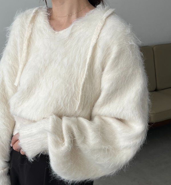  「シャギーニットフーディ」|ニット・セーター|