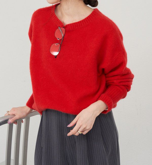  「ファーウールクルーネックニット」|ニット・セーター|
