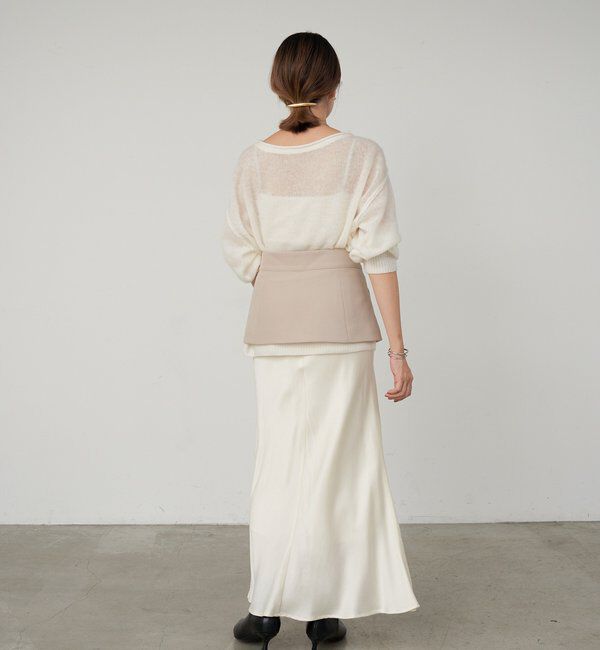  「《インフルエンサー@kanako_ikiコラボ》シアーウールプルオーバー」|ニット・セーター|