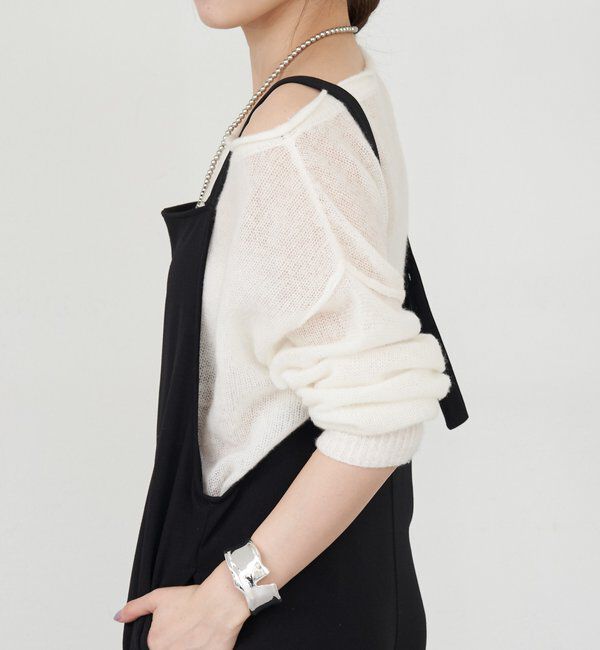  「《インフルエンサー@kanako_ikiコラボ》シアーウールプルオーバー」|ニット・セーター|