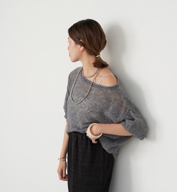  「《インフルエンサー@kanako_ikiコラボ》シアーウールプルオーバー」|ニット・セーター|