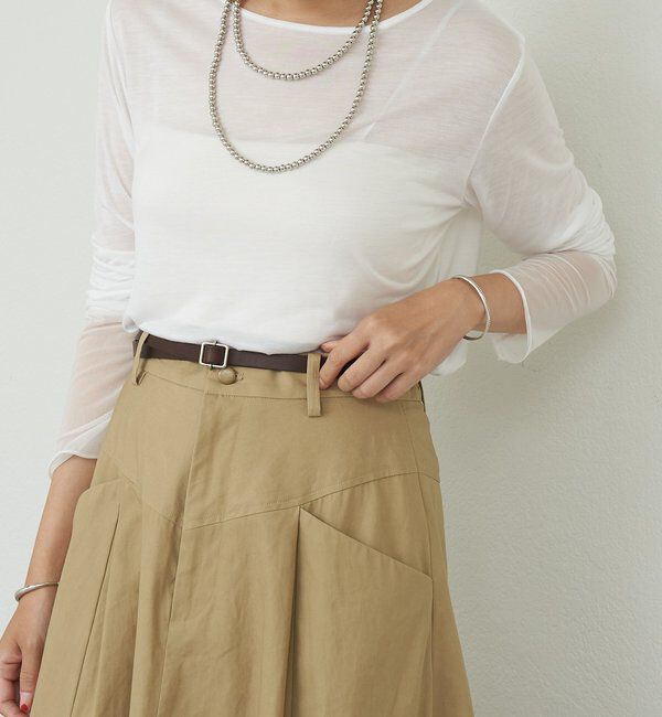  「袖シアーカットソー」|Tシャツ・カットソー|