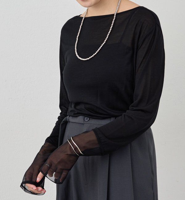  「袖シアーカットソー」|Tシャツ・カットソー|