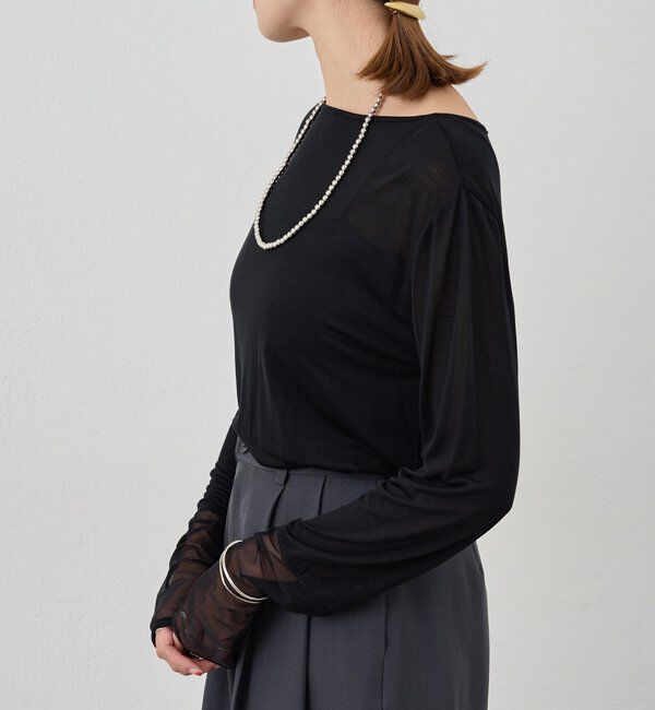  「袖シアーカットソー」|Tシャツ・カットソー|