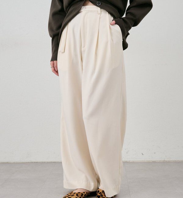  「ダブルタックワイドパンツ」|チノ|