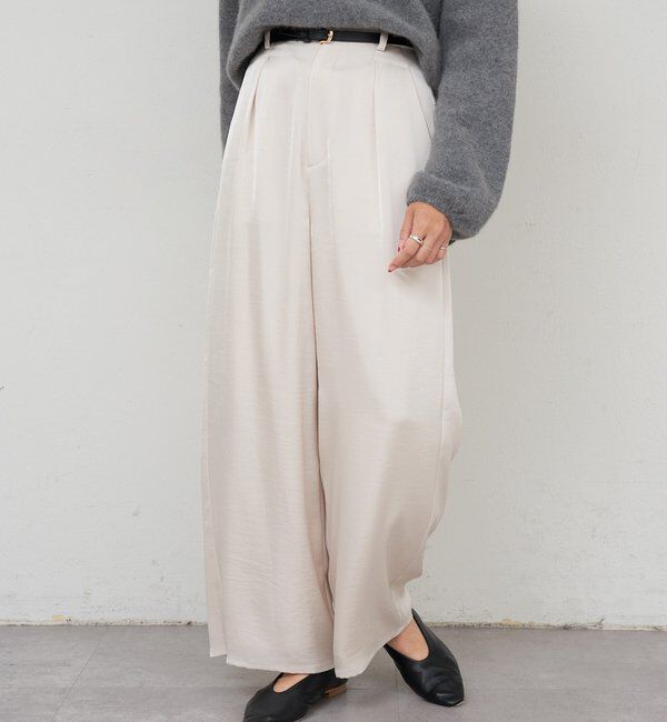 「サテンワイドパンツ」|チノ|