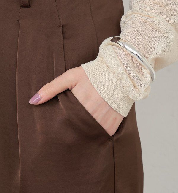  「サテンワイドパンツ」|チノ|