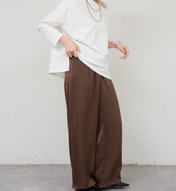  「サイドスリットオフショルスウェット」|Tシャツ・カットソー|