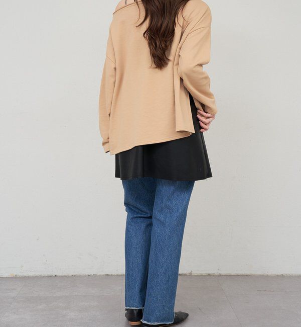  「サイドスリットオフショルスウェット」|Tシャツ・カットソー|