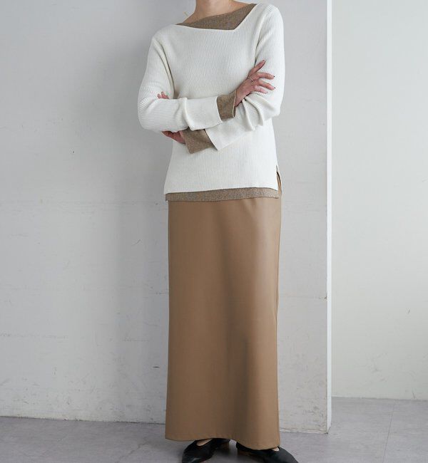  「レザーマキシスカート」|スカート|