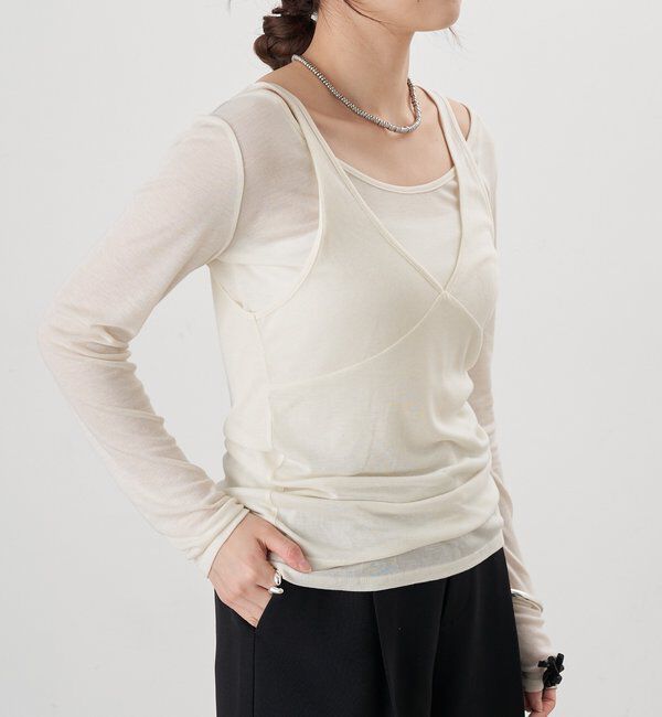  「ビスチェレイヤードカットソー」|Tシャツ・カットソー|