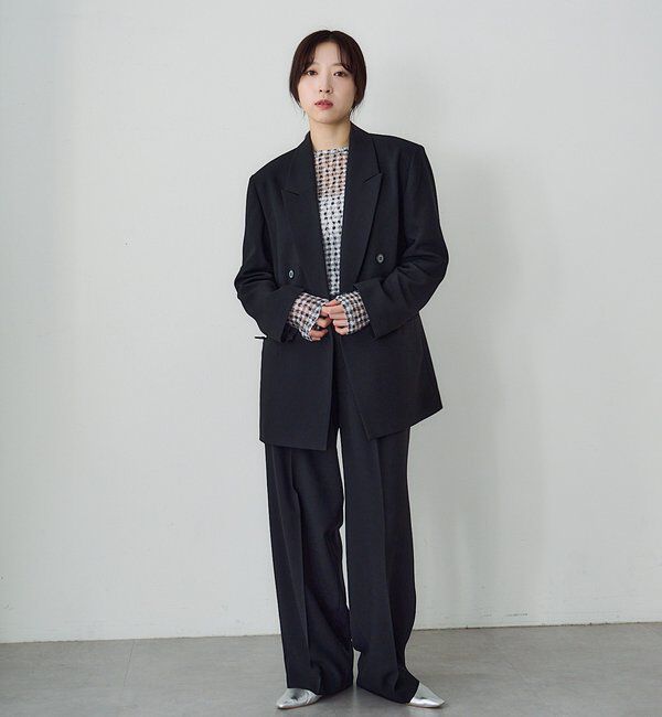  「【セットアップ対応】トロタックワイドパンツ」|チノ|