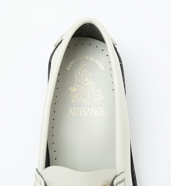 Rouge vif「【ARTESANOS/アルテサノス】 厚底レザーゴールドビットローファー」|ローファー|