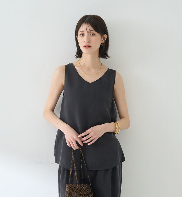 Rouge vif「【セットアップ対応】２WAYキュプラフィブリルノースリブラウス」|キャミソール|