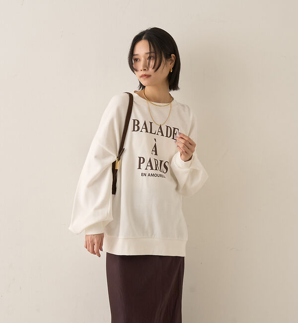 Rouge vif「裏毛ロゴタックスリーブスウェット」|スウェット・ジャージ|