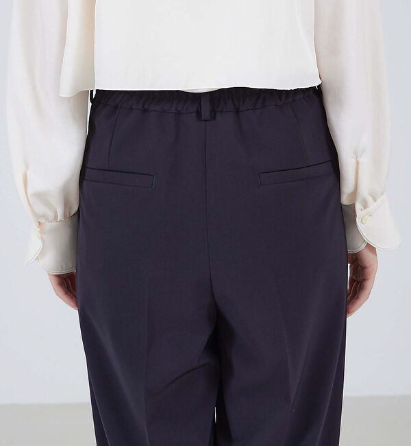 qualite「センタープレスストレートパンツ」|スラックス|