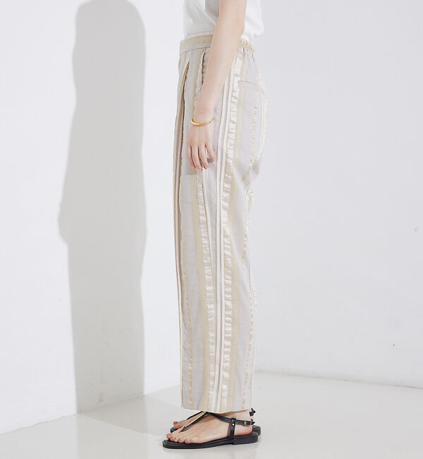 qualite「【セットアップ対応】キュプラストライプパンツ」|その他|