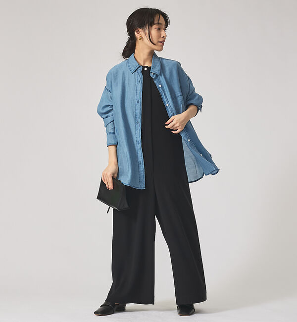 qualite「シアーデニムライクシャツ」|シャツ・ブラウス|