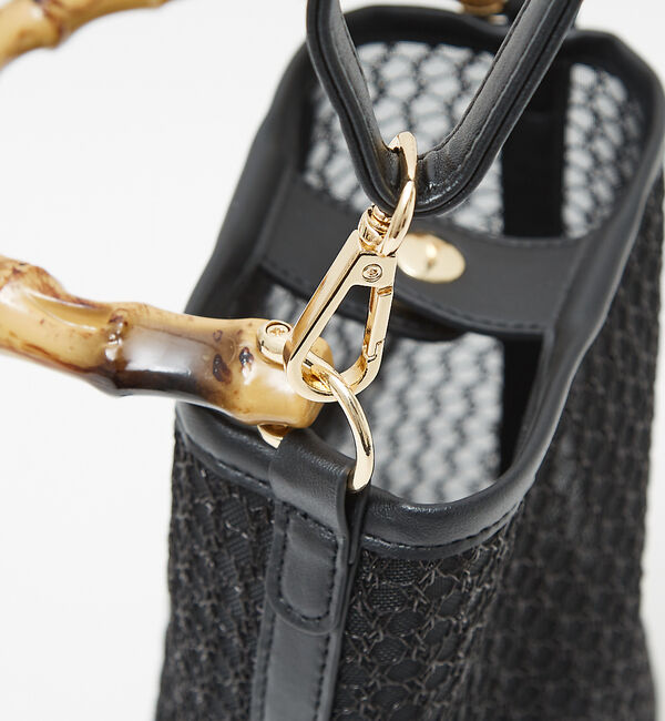 LOWELL things「●SOUER/バンブーハンドルチュールバッグ」|ハンドバッグ|