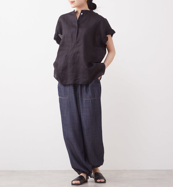 Liesse「リネンフリルスリーブブラウス」|シャツ・ブラウス|