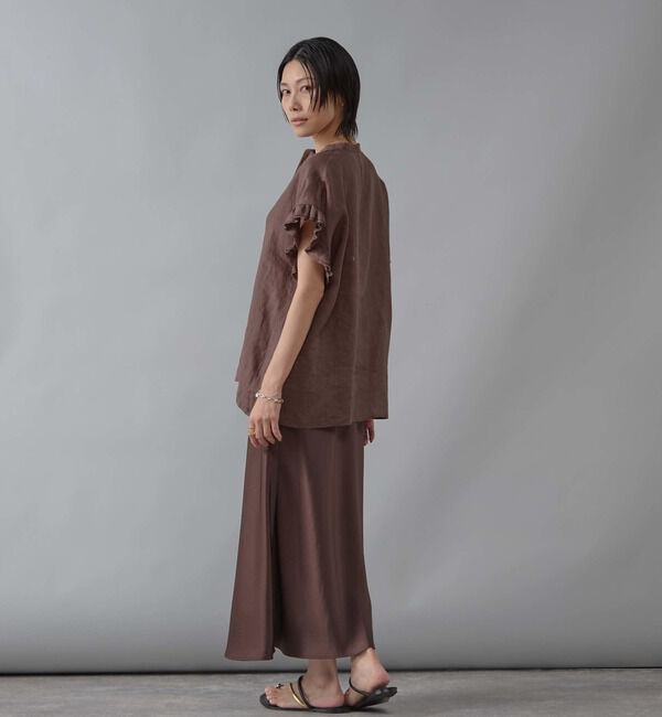 Liesse「リネンフリルスリーブブラウス」|シャツ・ブラウス|