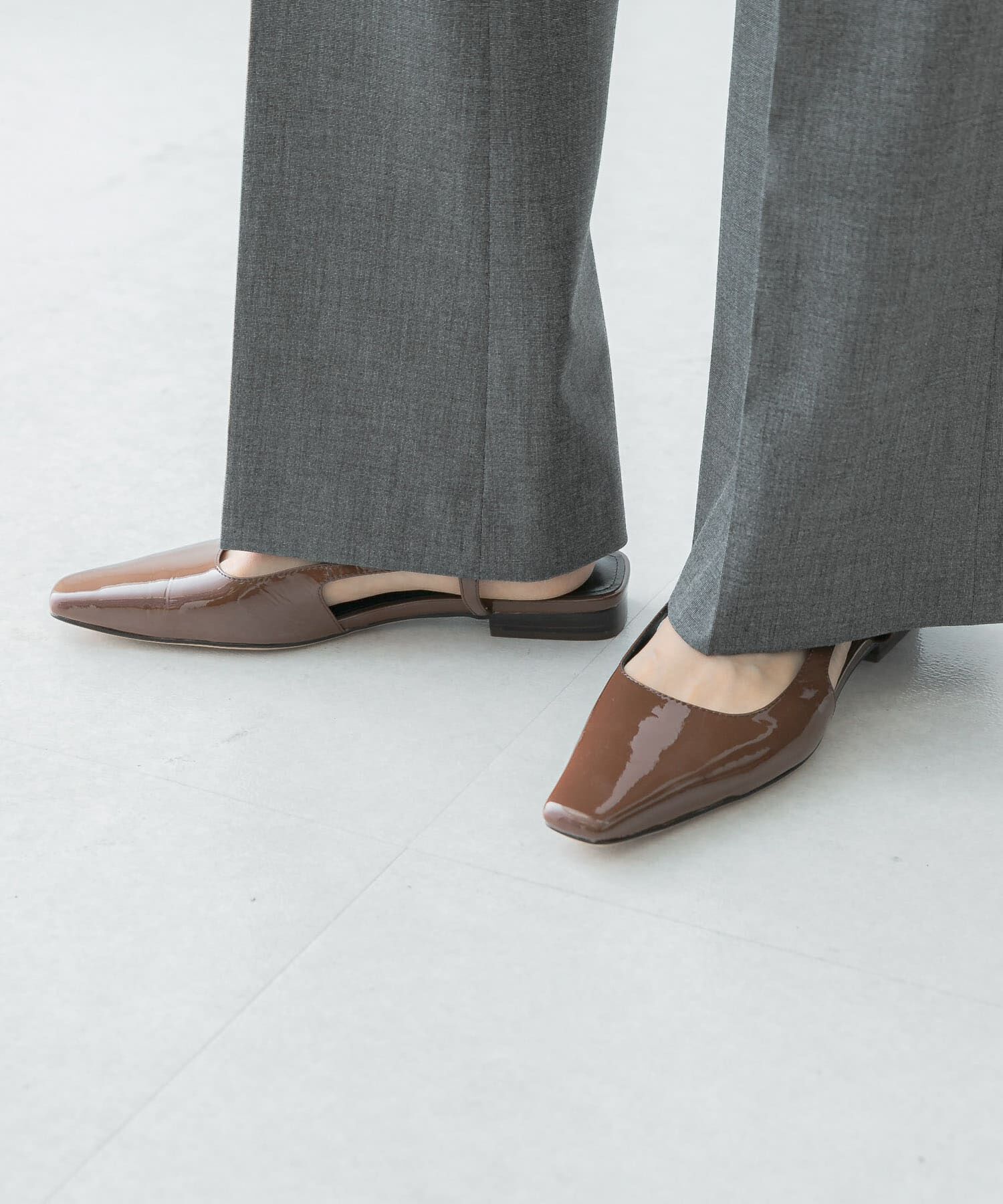 URBAN RESEARCH ROSSO「Mollini　エナメルフラットシューズ」|その他|ブラウン