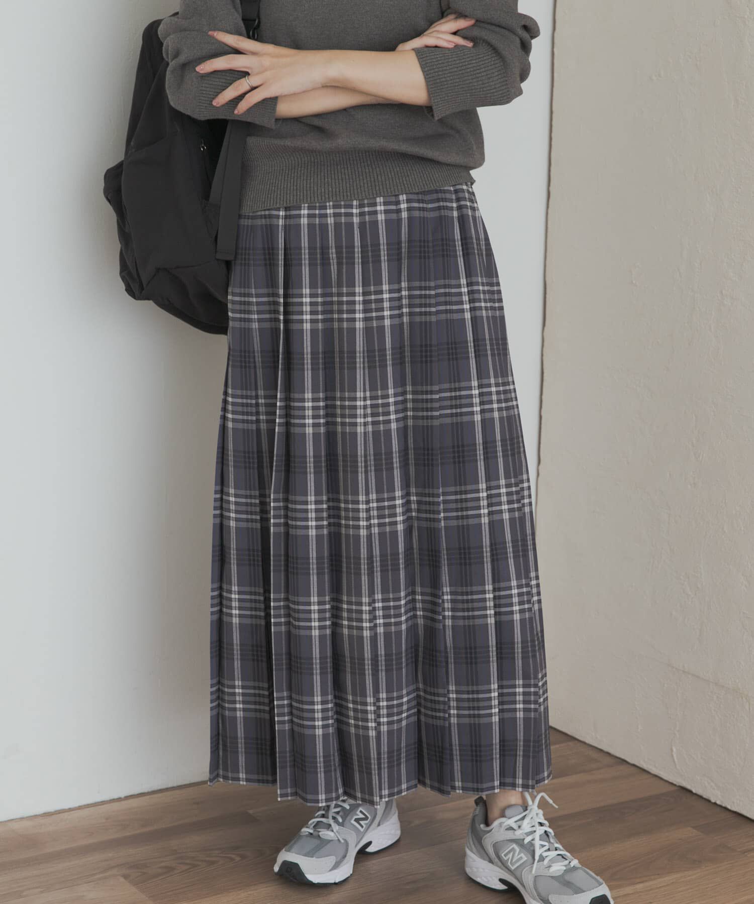 URBAN RESEARCH DOORS「『一部WEB限定カラー』チェックプリーツスカート」|スカート|